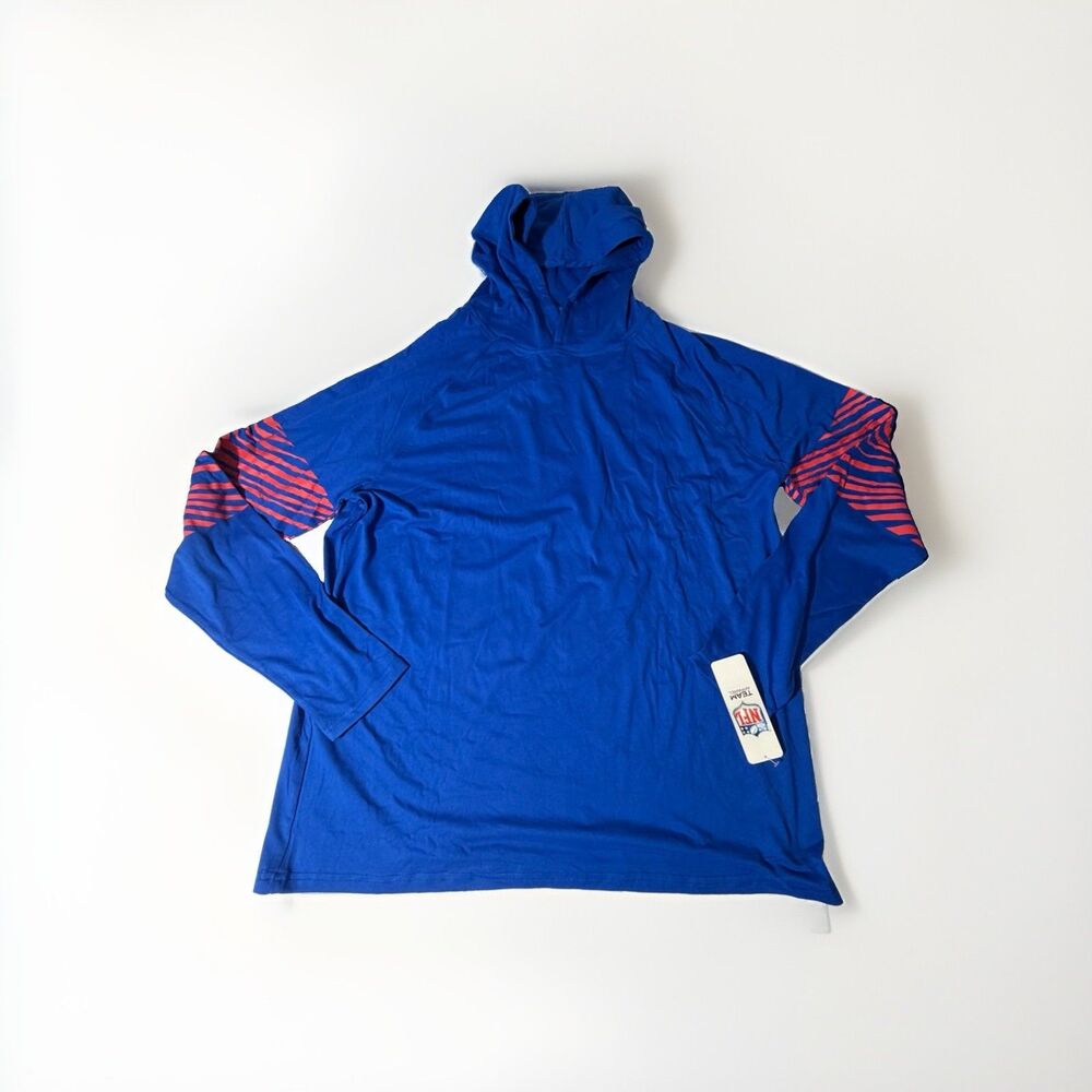 NWT Buffalo Bills Zubaz Men’s XL Blue Red Hooded Performance Shirt NFL